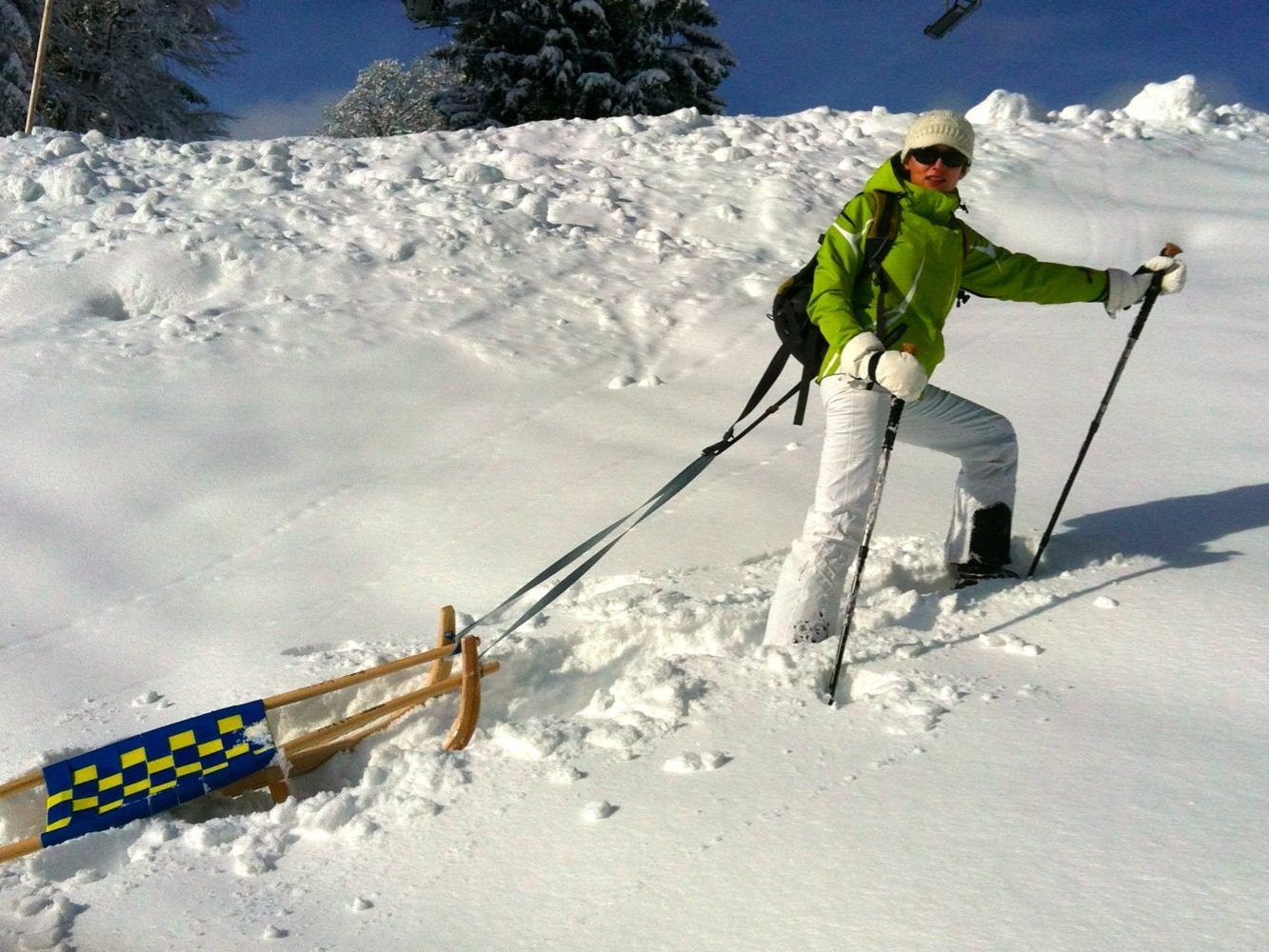 Barbara aus Tosters nützte das herrliche Wetter zum Schneeschuhwandern Barbara aus Tosters nützte das herrliche Wetter zum Schneeschuhwandern