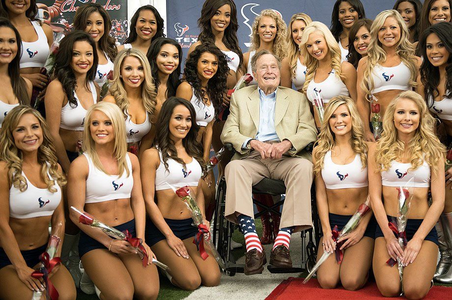 Texans Bush Cheerleaders Football