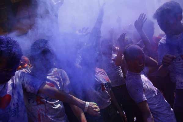 APTOPIX Nepal Holi Festival
