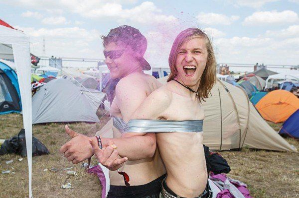 Festivalbesucher am Nova rock Festivalbesucher am Nova rock