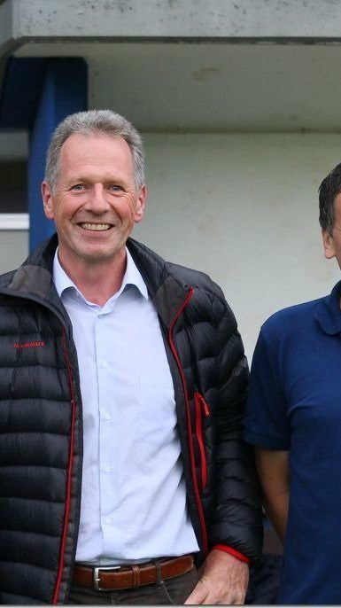 Stadtoberhaupt Richard Amann, Sportstadtrat Friedl Dold und VfB Hohenems "Boss" Harald Achenrainer waren rundum zufrieden.