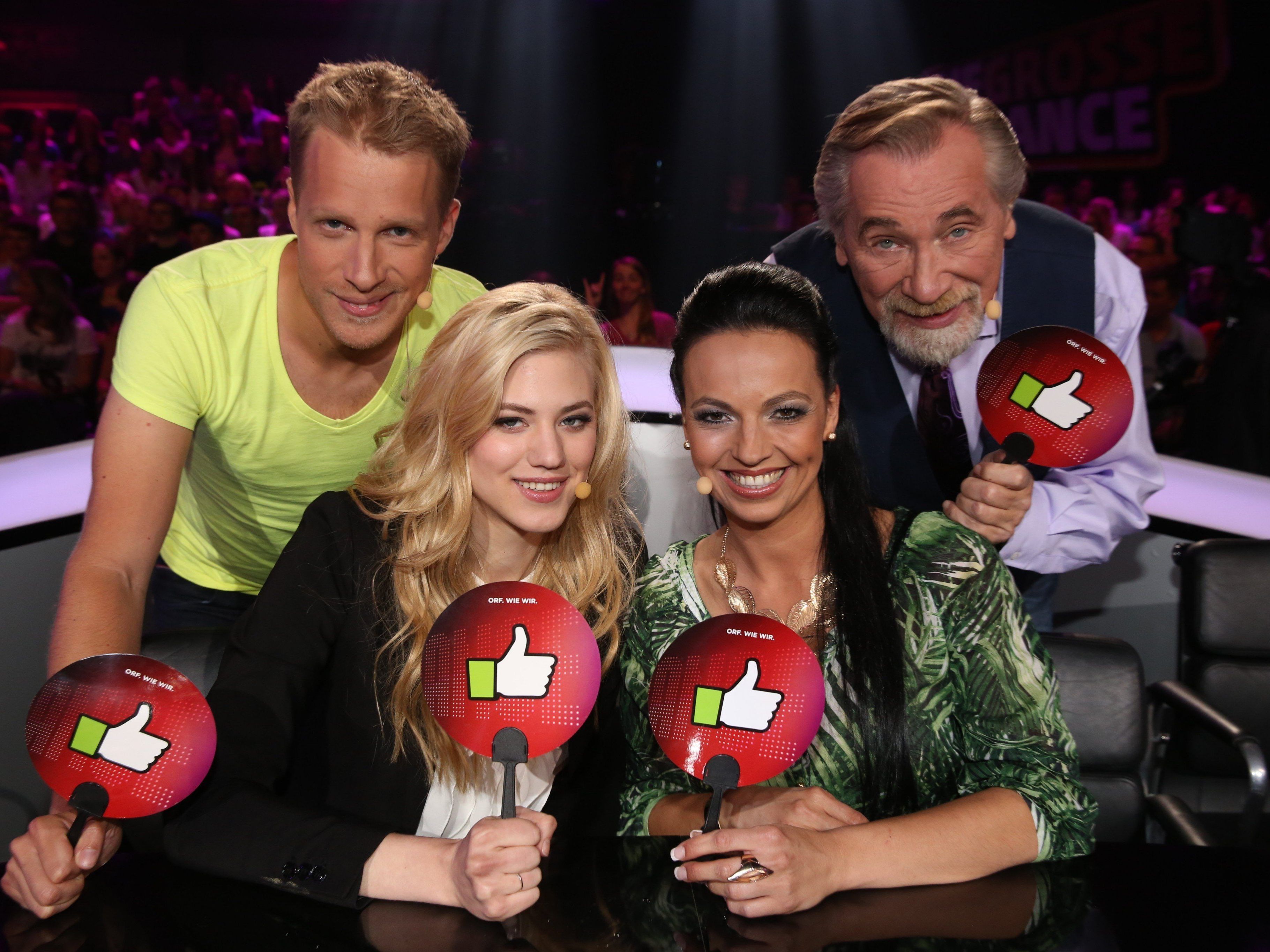 "Team Weisheit" und "Team Wahnsinn" als Jury bei "Die Große Chance 2014"