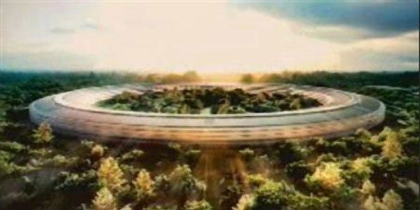 So soll das neue Apple-Hauptquartier fertig aussehen. So soll das neue Apple-Hauptquartier fertig aussehen.