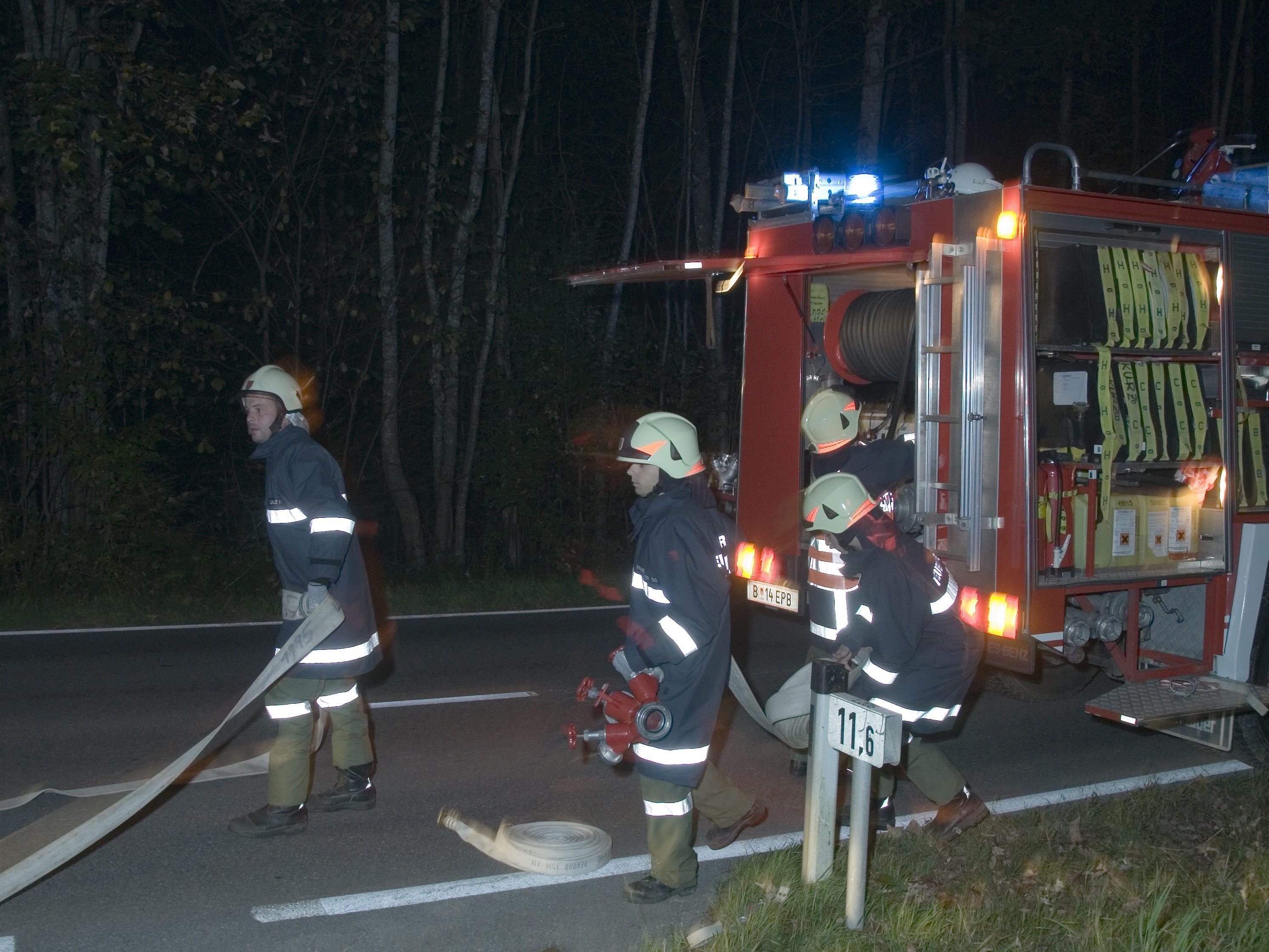 Herbstabschnittsübung Feuerwehren Vorderwald