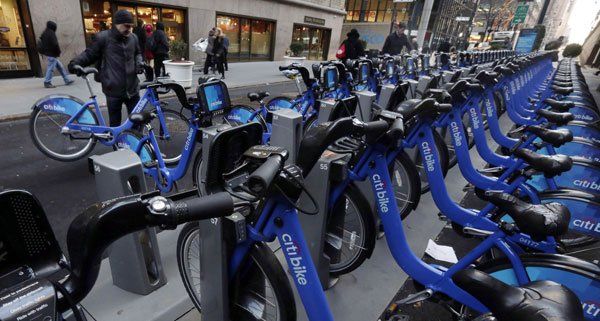 Auch in New York City gibt es Leifahrrad-Stationen. Auch in New York City gibt es Leifahrrad-Stationen.