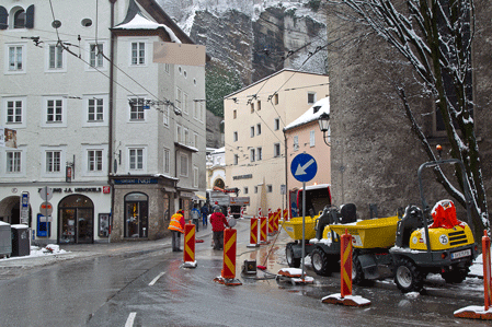 In der Münzgasse wird gerade gebaut. / FMT-Pictures/ MW