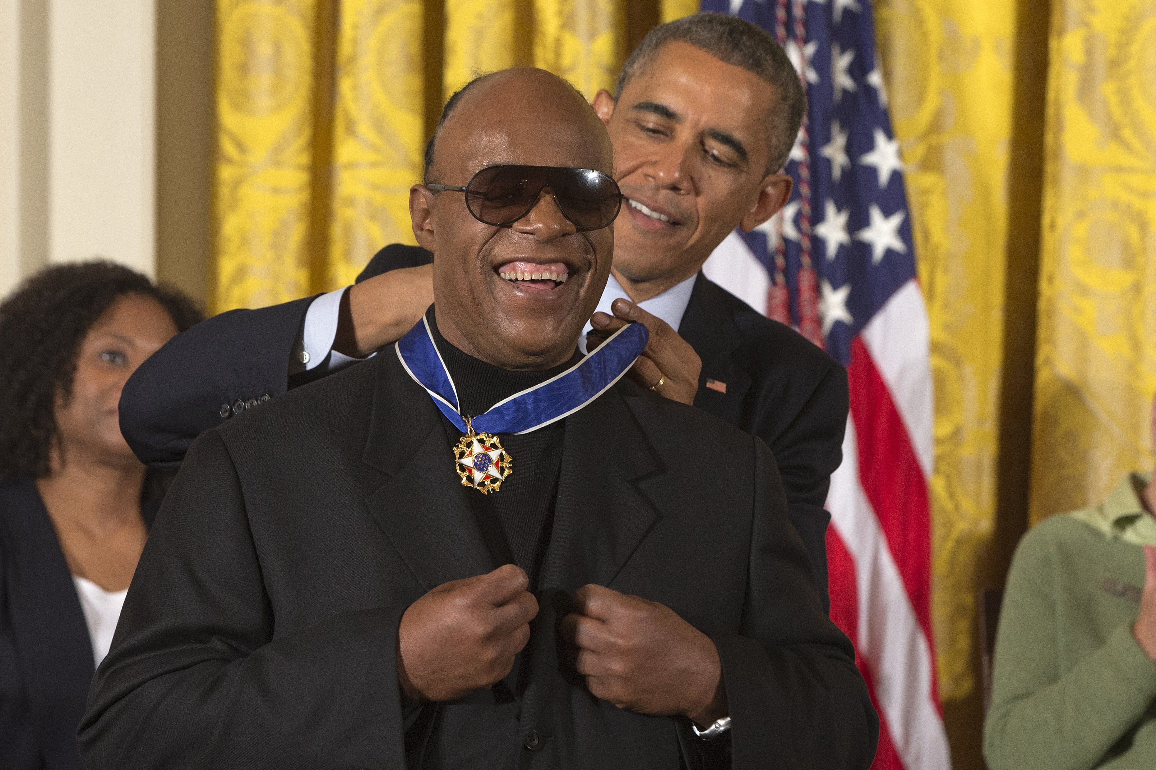 Barack Obama, Stevie Wonder Barack Obama, Stevie Wonder