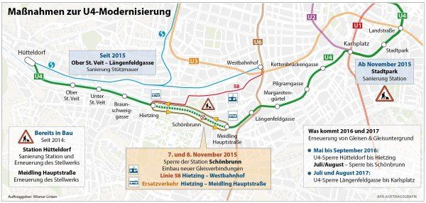 Ersatzverkehr U4-Modernisierung
