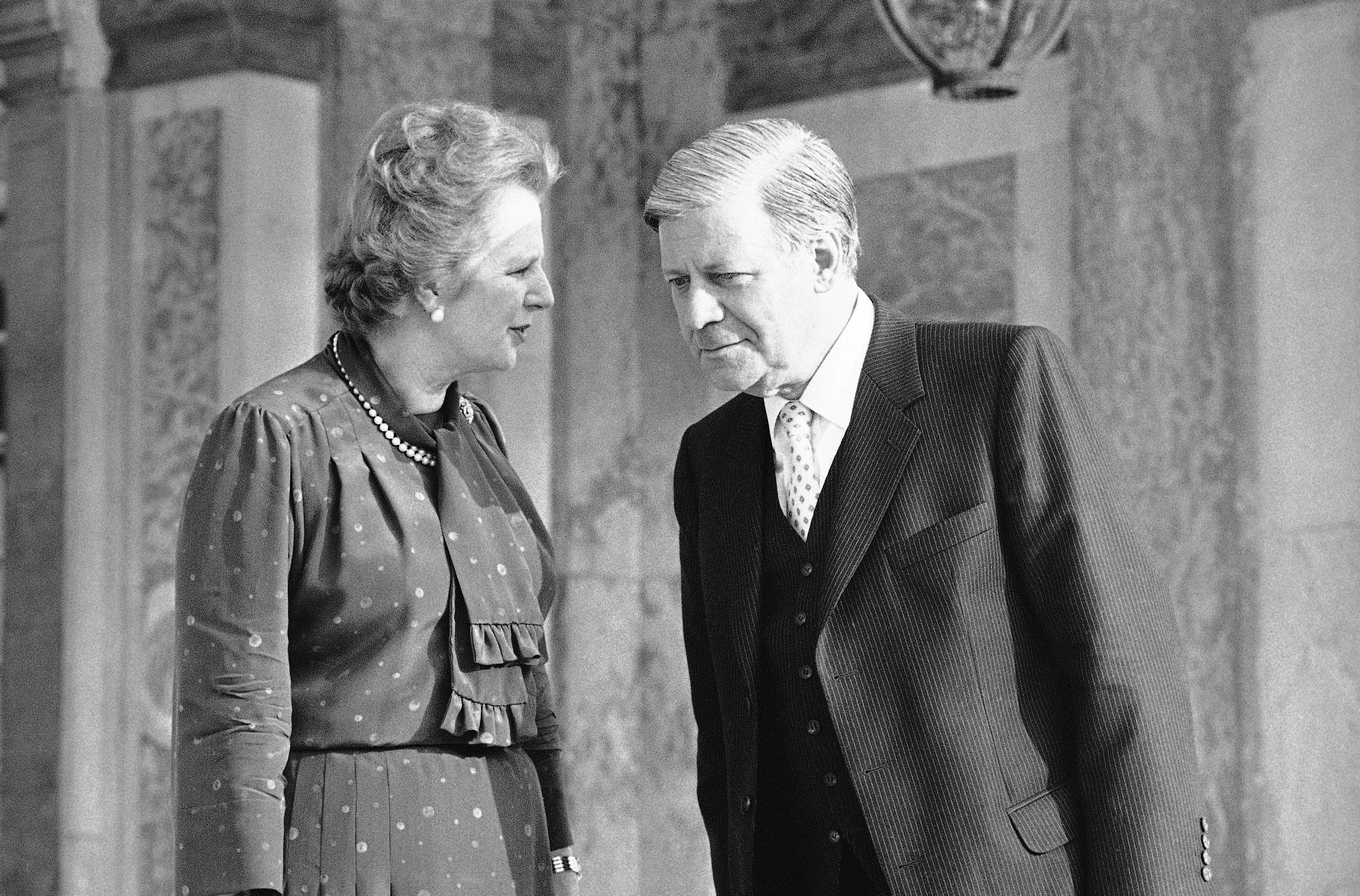 Margaret Thatcher, Helmut Schmidt