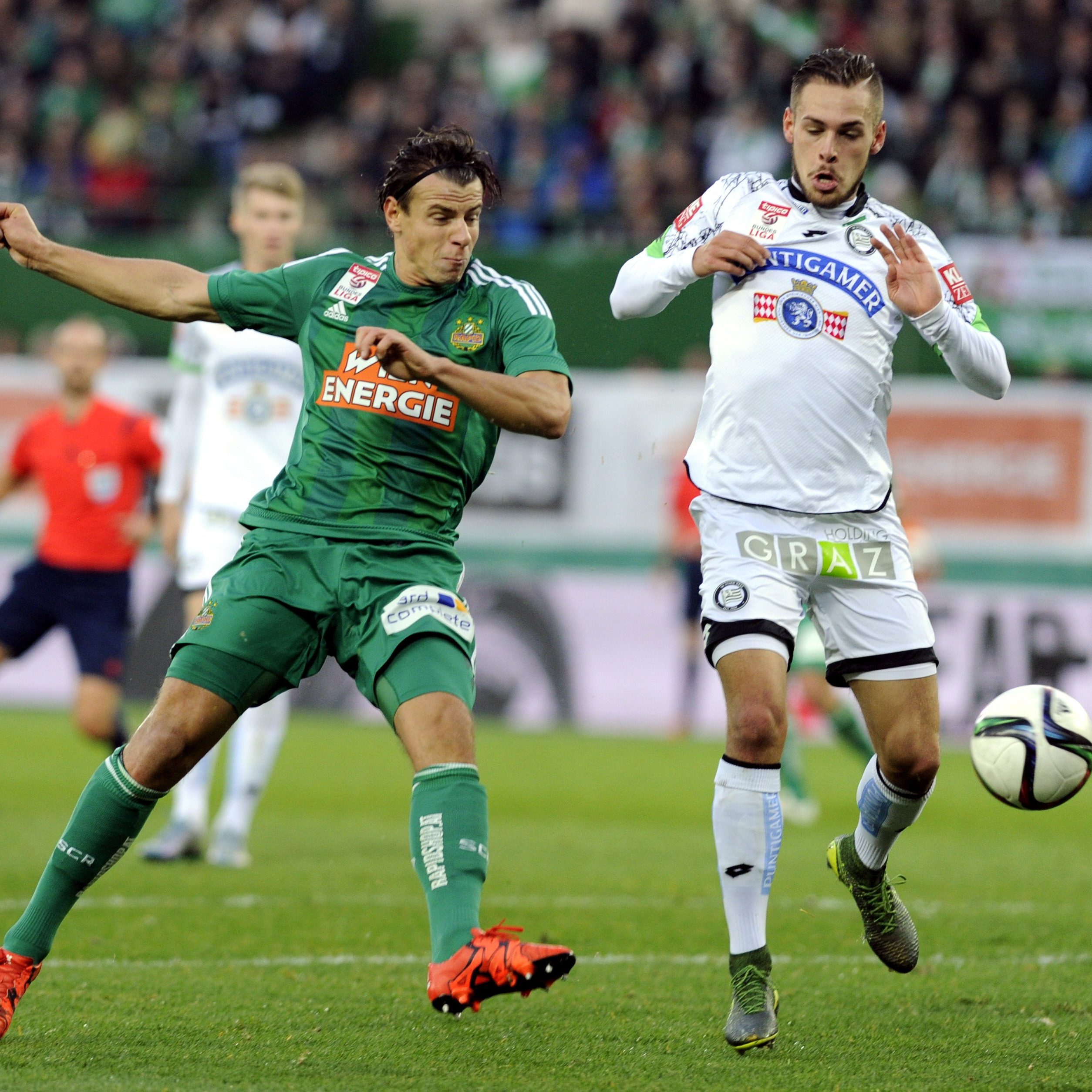 Rapid muss in der Bundesliga am Sonntag bei Sturm Graz ran.