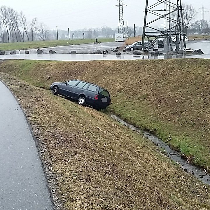 Von der Straße abgekommen