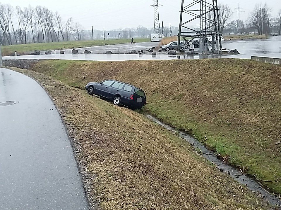 Von der Straße abgekommen