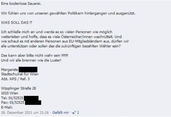 So sieht die Nachricht, die auch schon über Facebook verbreitet wurde, aus. So sieht die Nachricht, die auch schon über Facebook verbreitet wurde, aus.