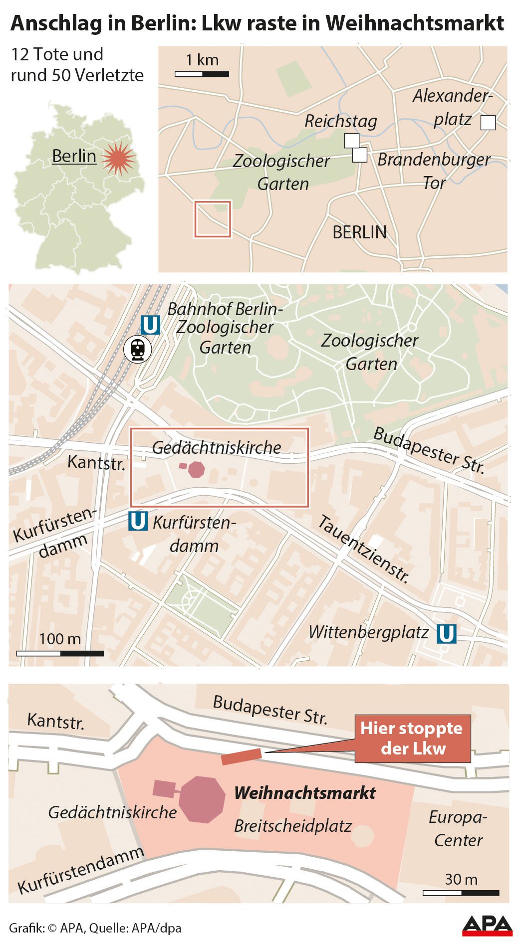 Aktualisierung: Detailkarte Karte Berlin, Lokalisierung GRAFIK 1360-16, 88 x 160 mm 