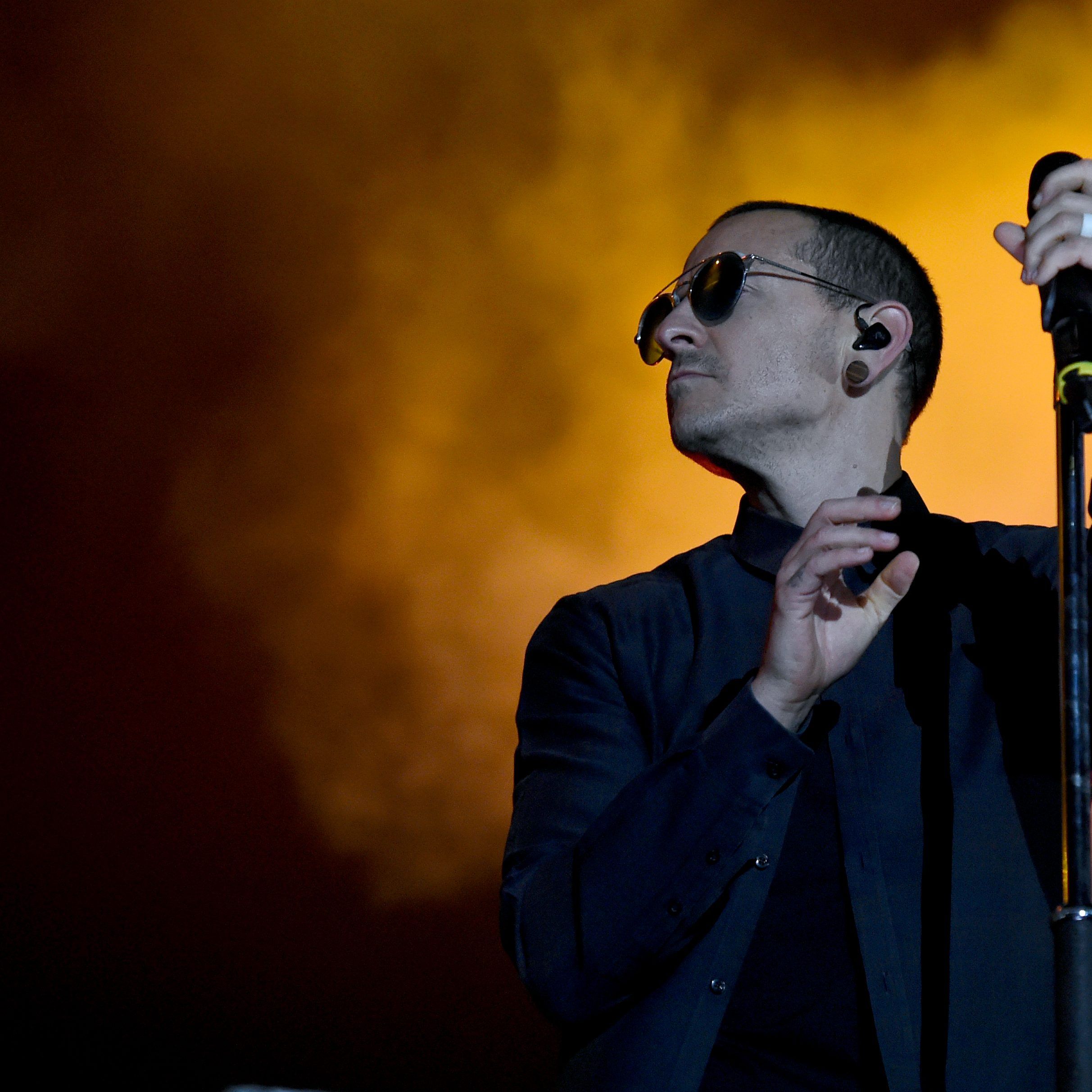Chester Bennington mit seiner Band Linkin Park am Nova Rock 2017.