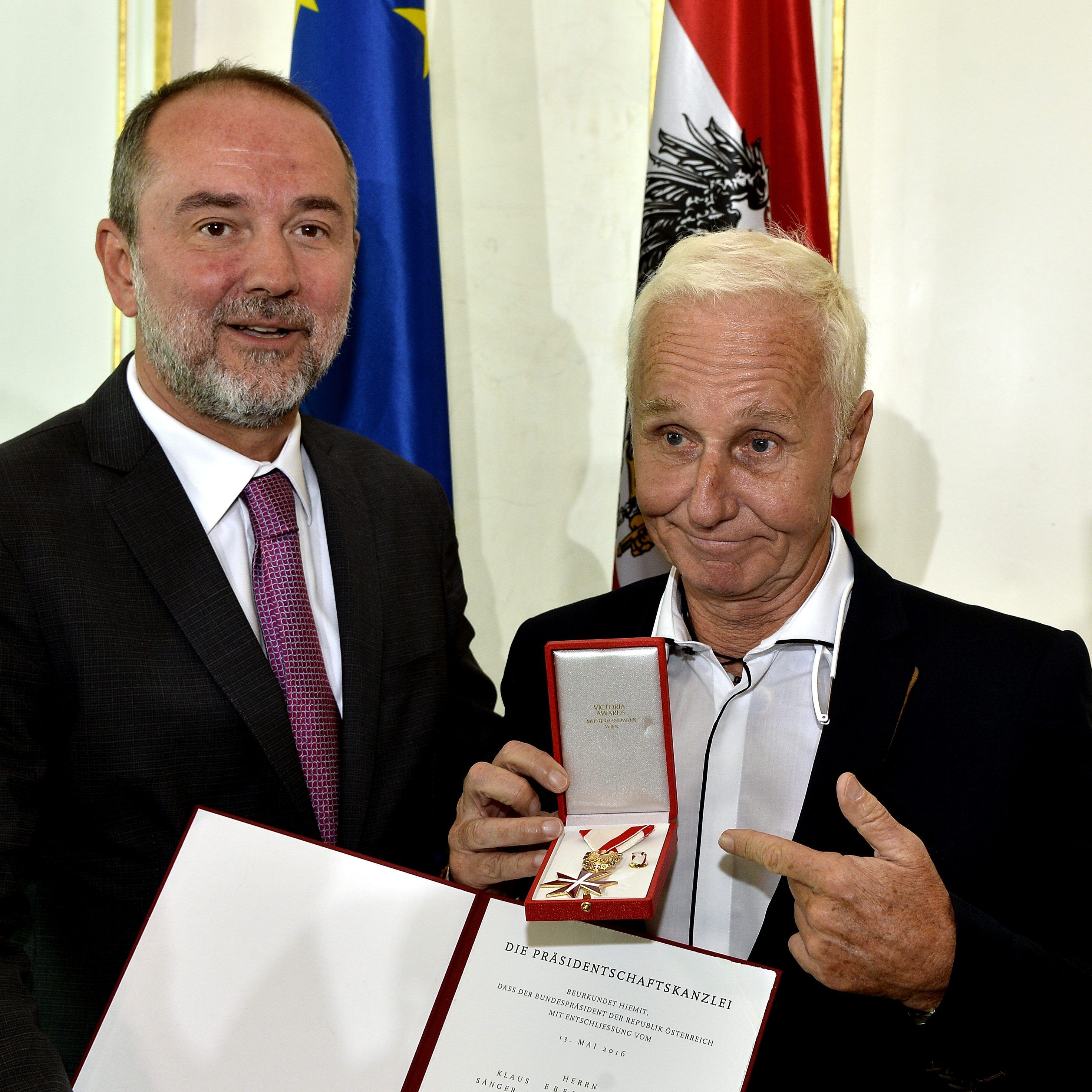 EAV-Sänger Klaus Eberhartinger wurde nun in Wien geehrt.