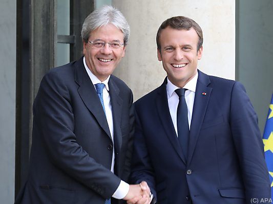 Frankreichs Präsident Macron traf Italiens Premier Gentiloni