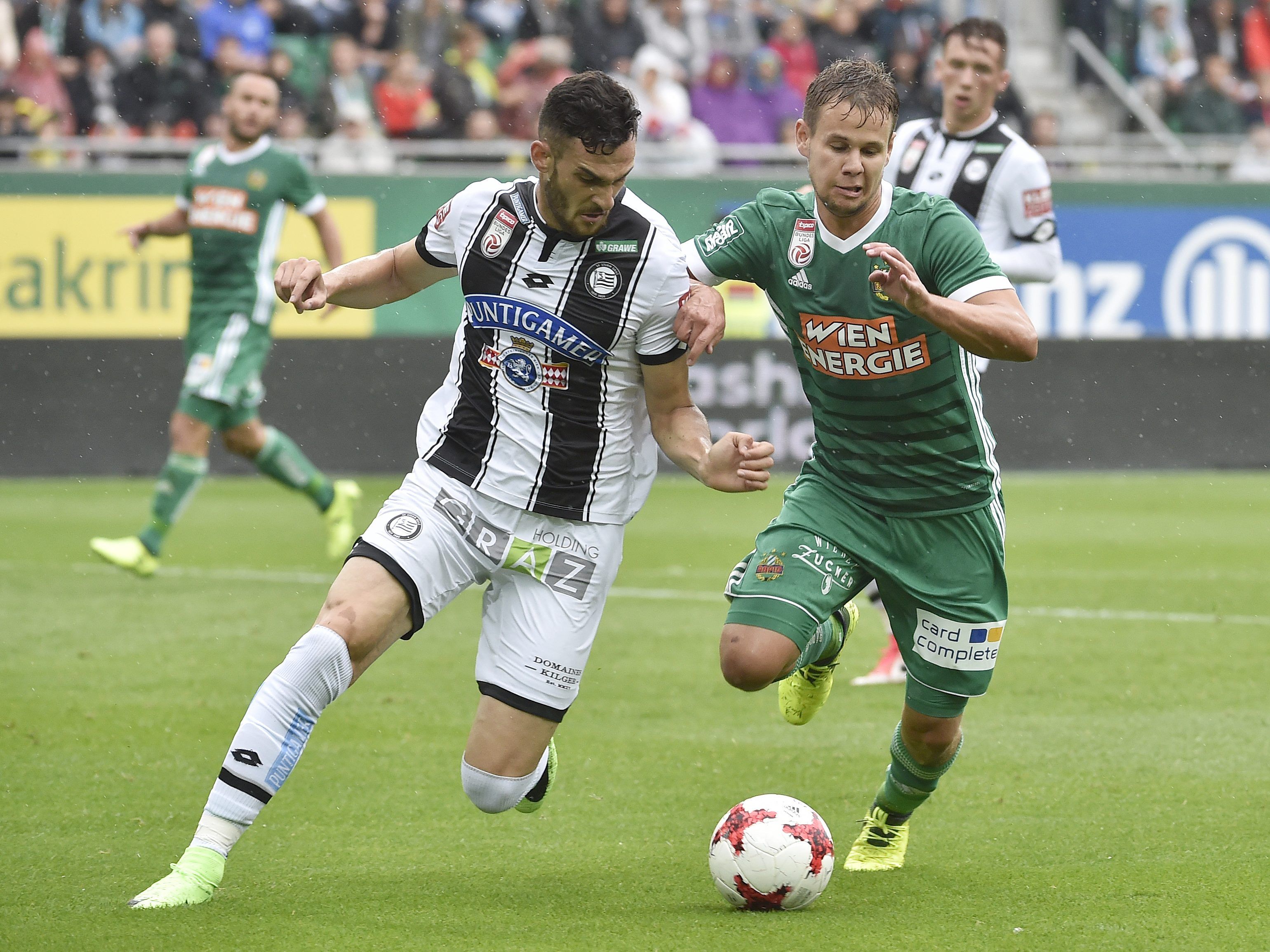 Tabellenführer Sturm Graz feierte in Wien gegen Rapid den fünften Sieg im fünften Spiel.