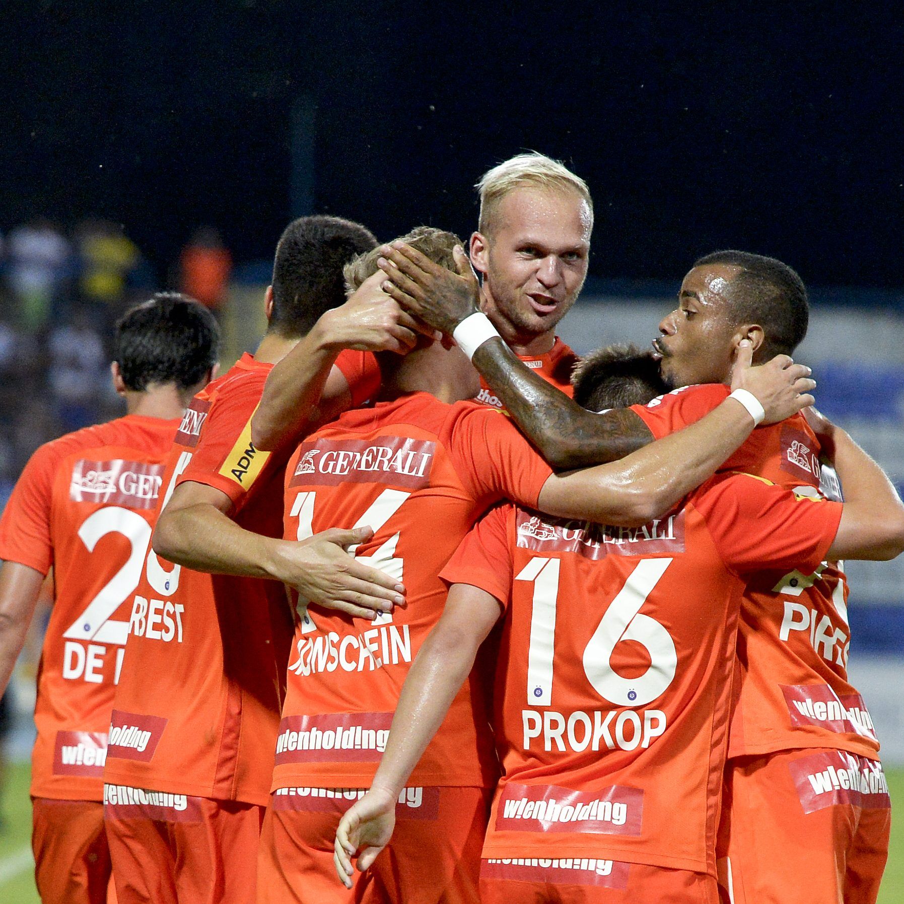 Die Wiener Austria hatte in Osijek Grund zu jubeln.