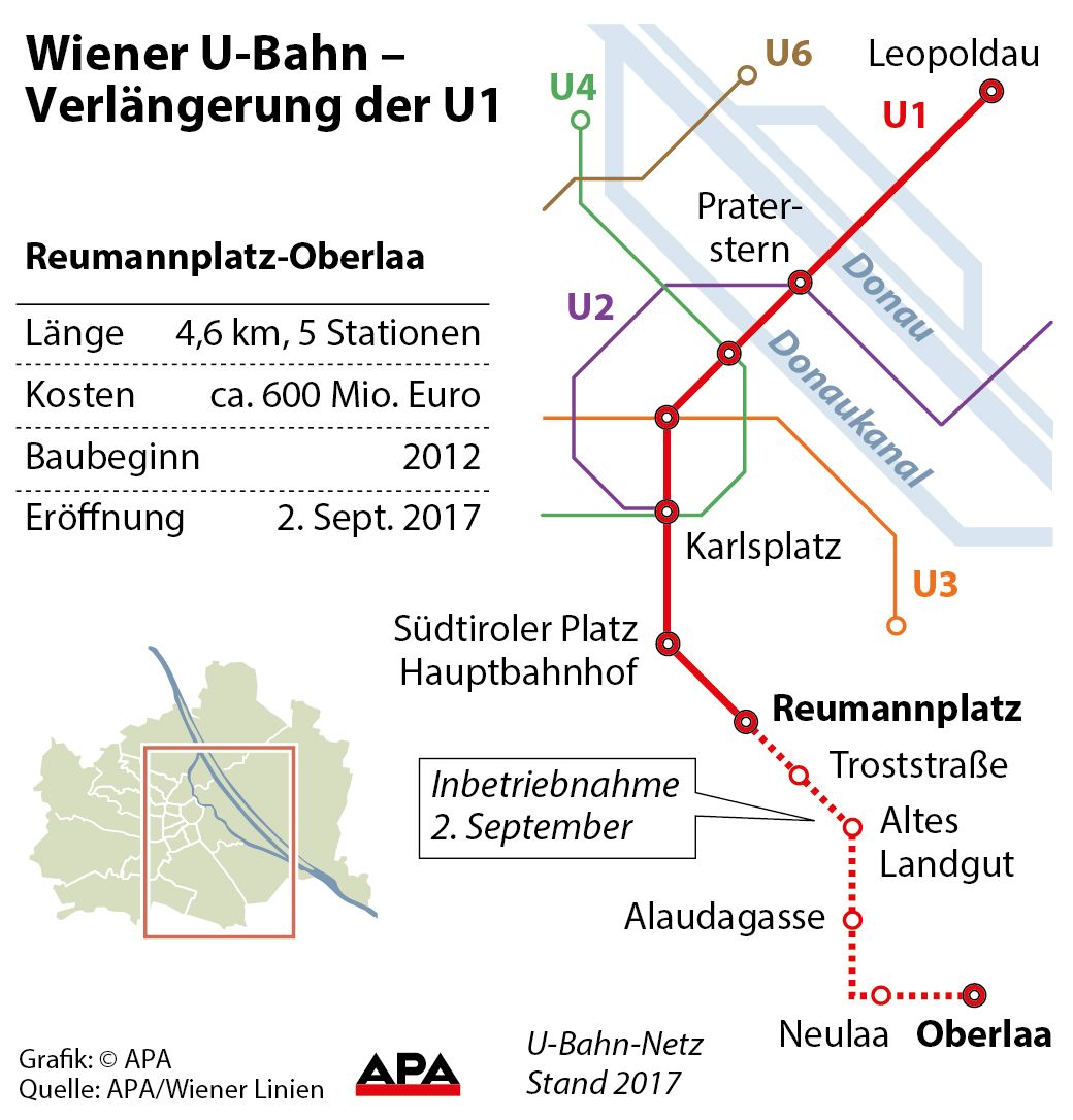 Wiener U-Bahn - Verlngerung der U1 Wiener U-Bahn - Verlngerung der U1