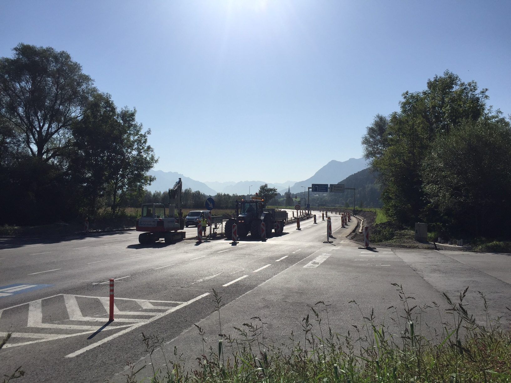 Bis Ende September muss mit Behinderungen auf der L190 zwischen Feldkirch und Frastanz gerechnet werden.