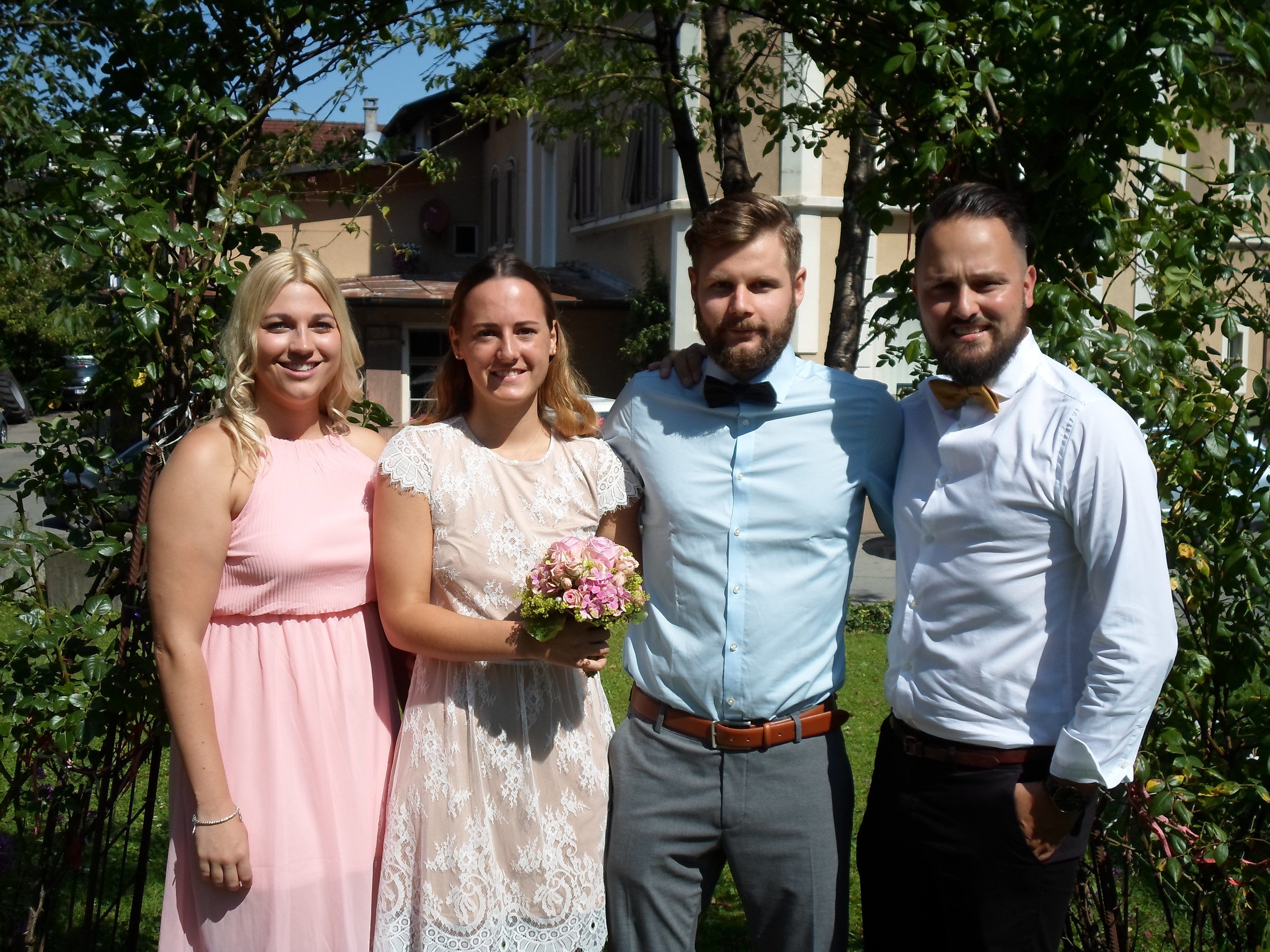 Lisa Marie Schwinger und Pascal Kainz feierten im Juli Hochzeit.