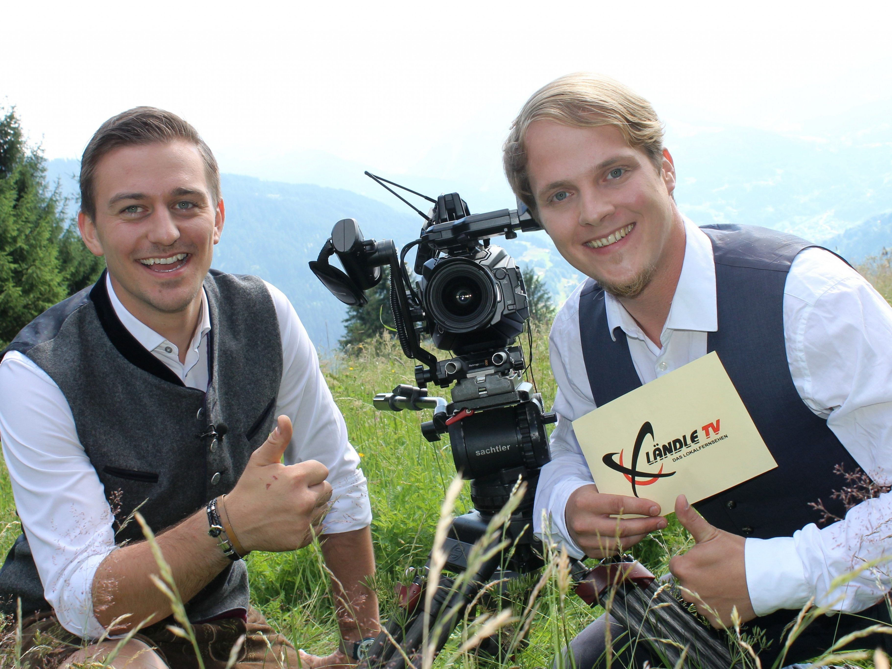 Touristiker Raphael Mäser unterhält sich mit Johannes Tschohl beim LÄNDLE-Talk-on-Tour