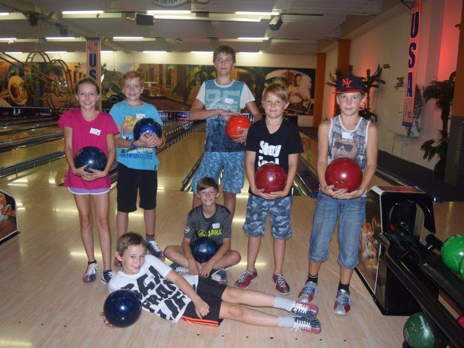 Auch beim bowlen haben die Kids viel Spaß