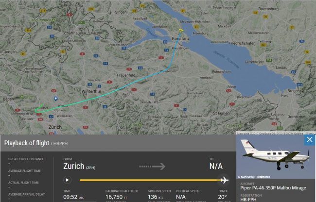 Screenshot: Flightradar24