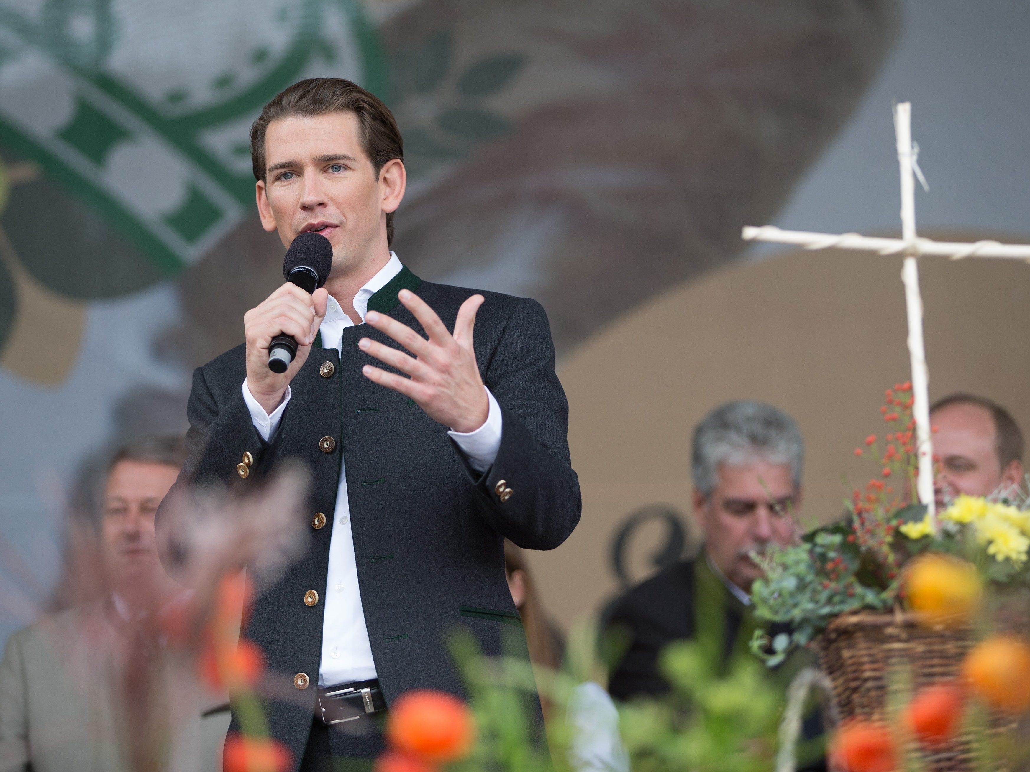 Sebastian Kurz und die ÖVP nutzten das Wiener Erntedankfest für den Wahlkampf.