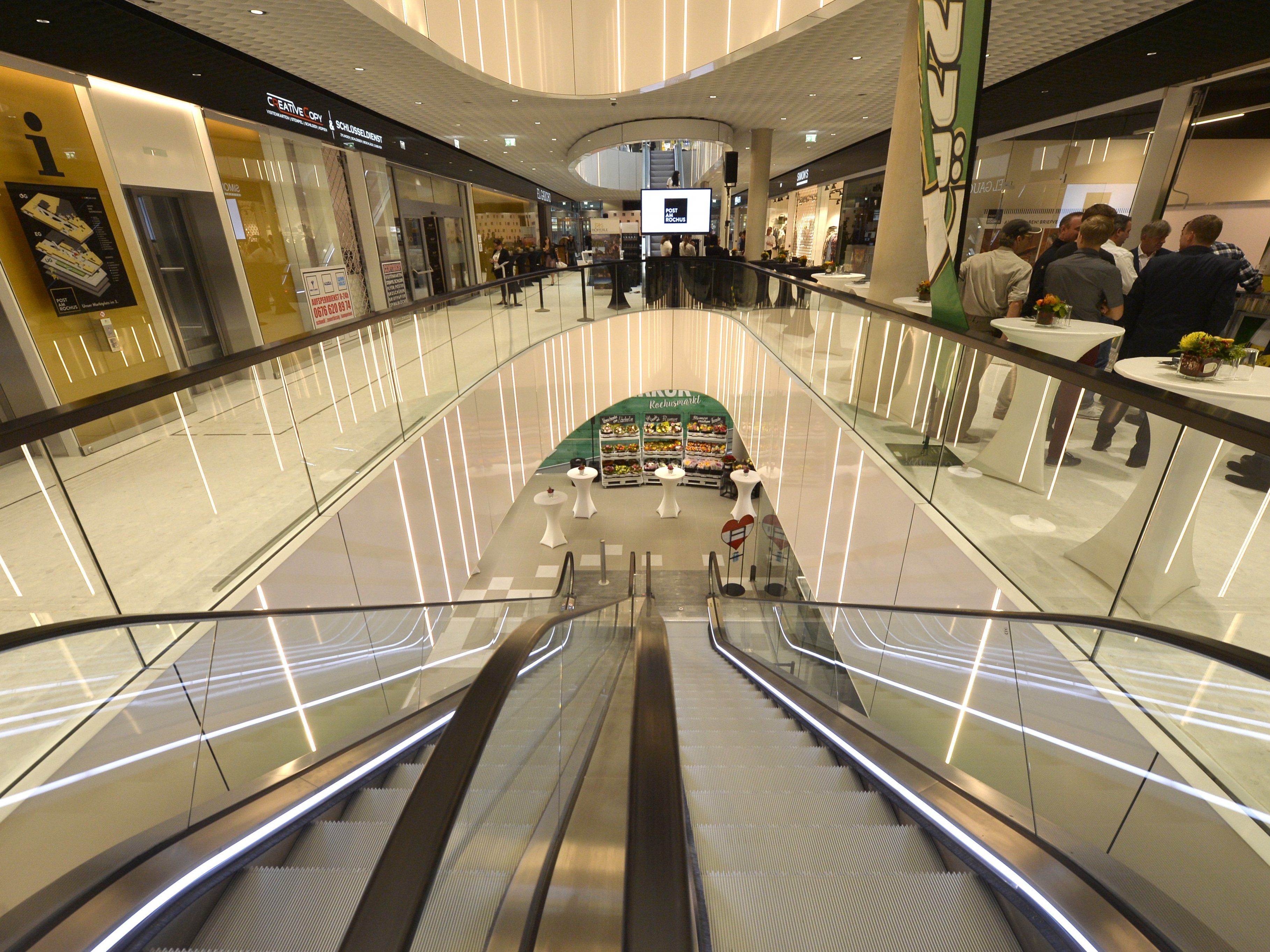 Das neue Einkaufszentrum "Post am Rochus" eröffnet am Donnerstag.