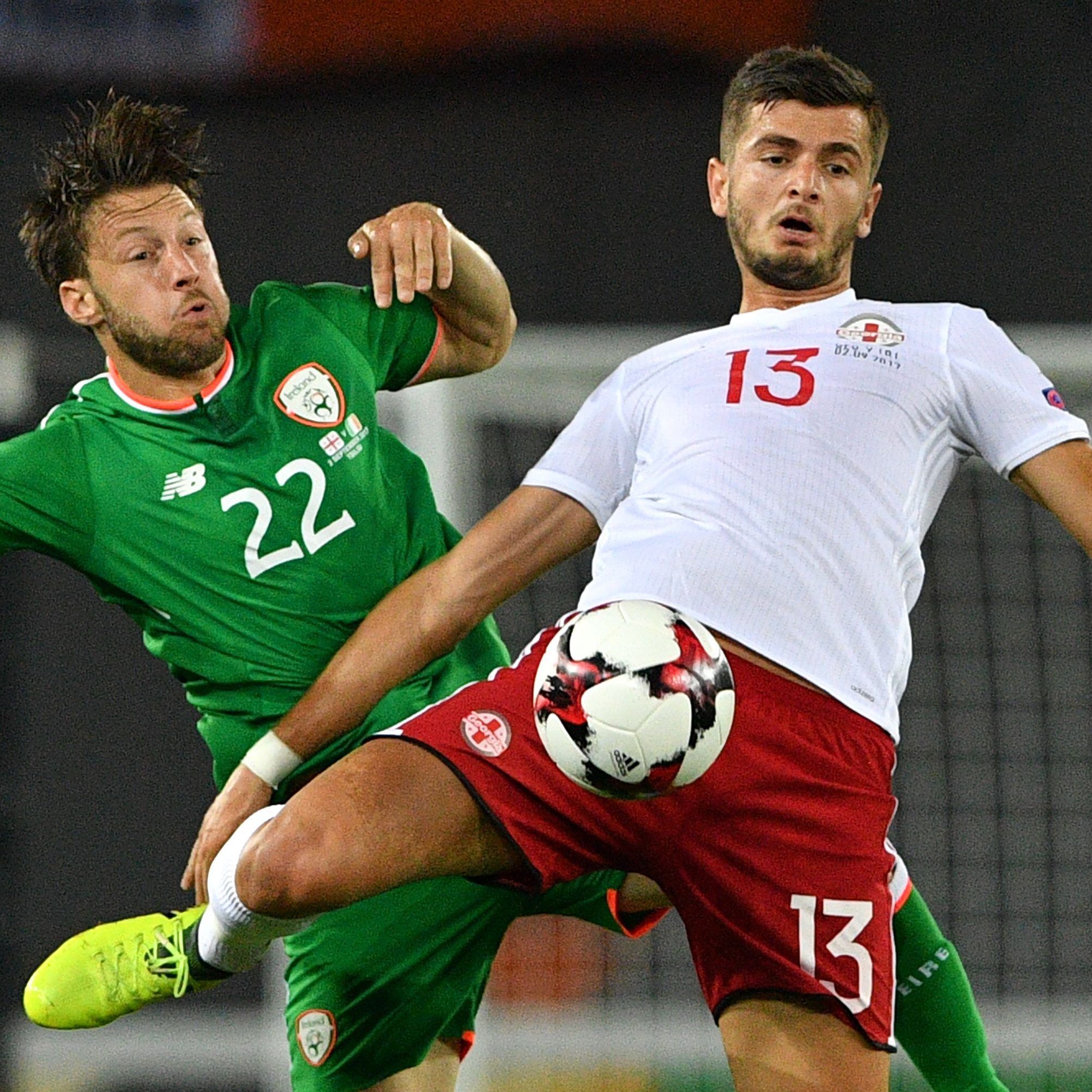Rapid Wien-Profi Kvilitaia spielt für das georgische Nationalteam.