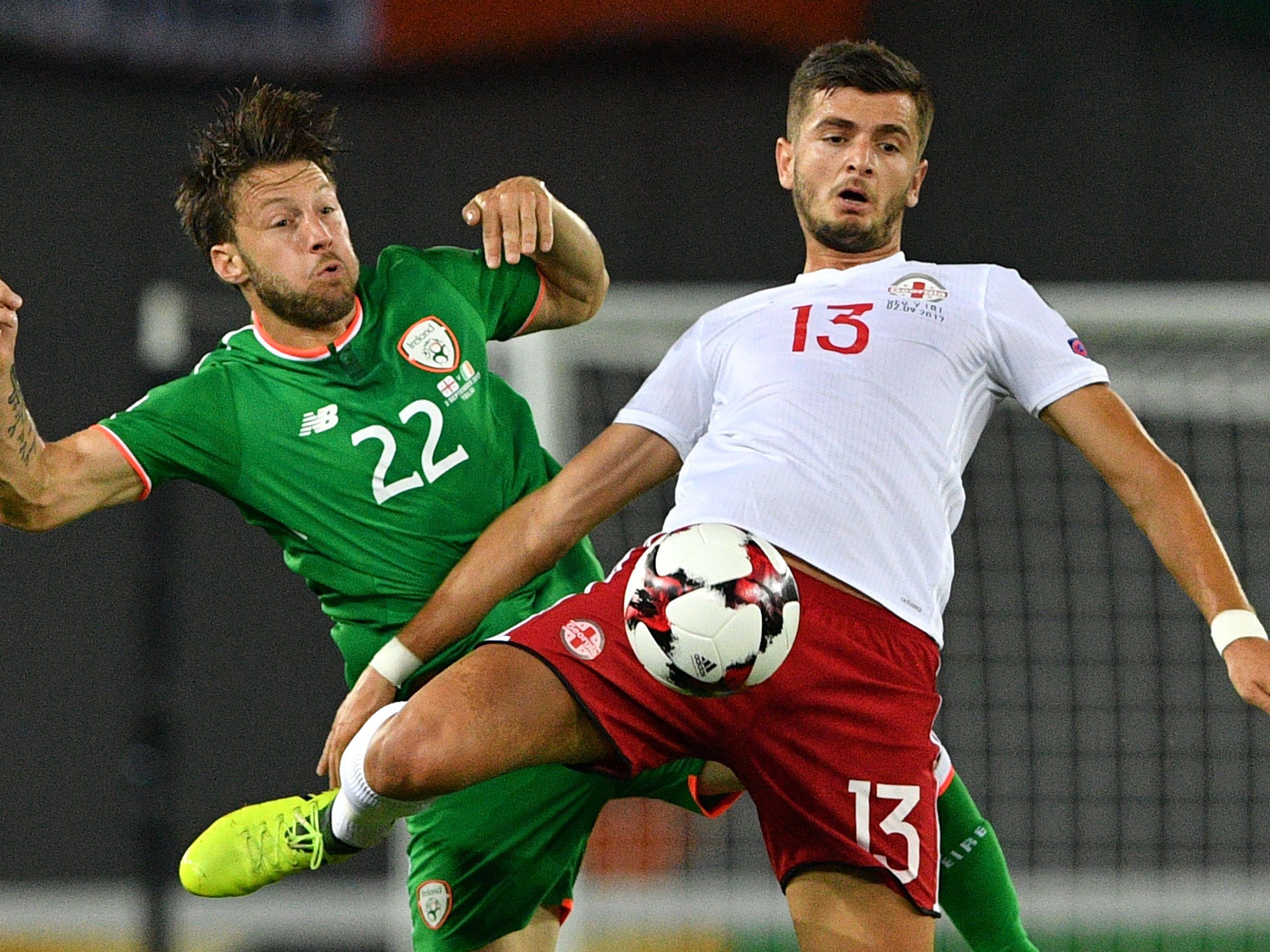 Rapid Wien-Profi Kvilitaia spielt für das georgische Nationalteam.