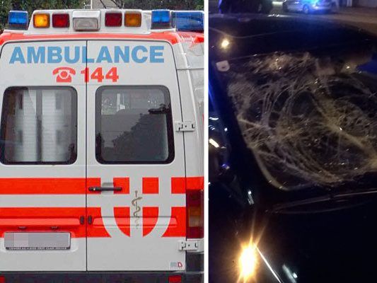 Der schwerverletzte Fußgänger wurde von der Berufsrettung ins Spital gebracht. Der schwerverletzte Fußgänger wurde von der Berufsrettung ins Spital gebracht.