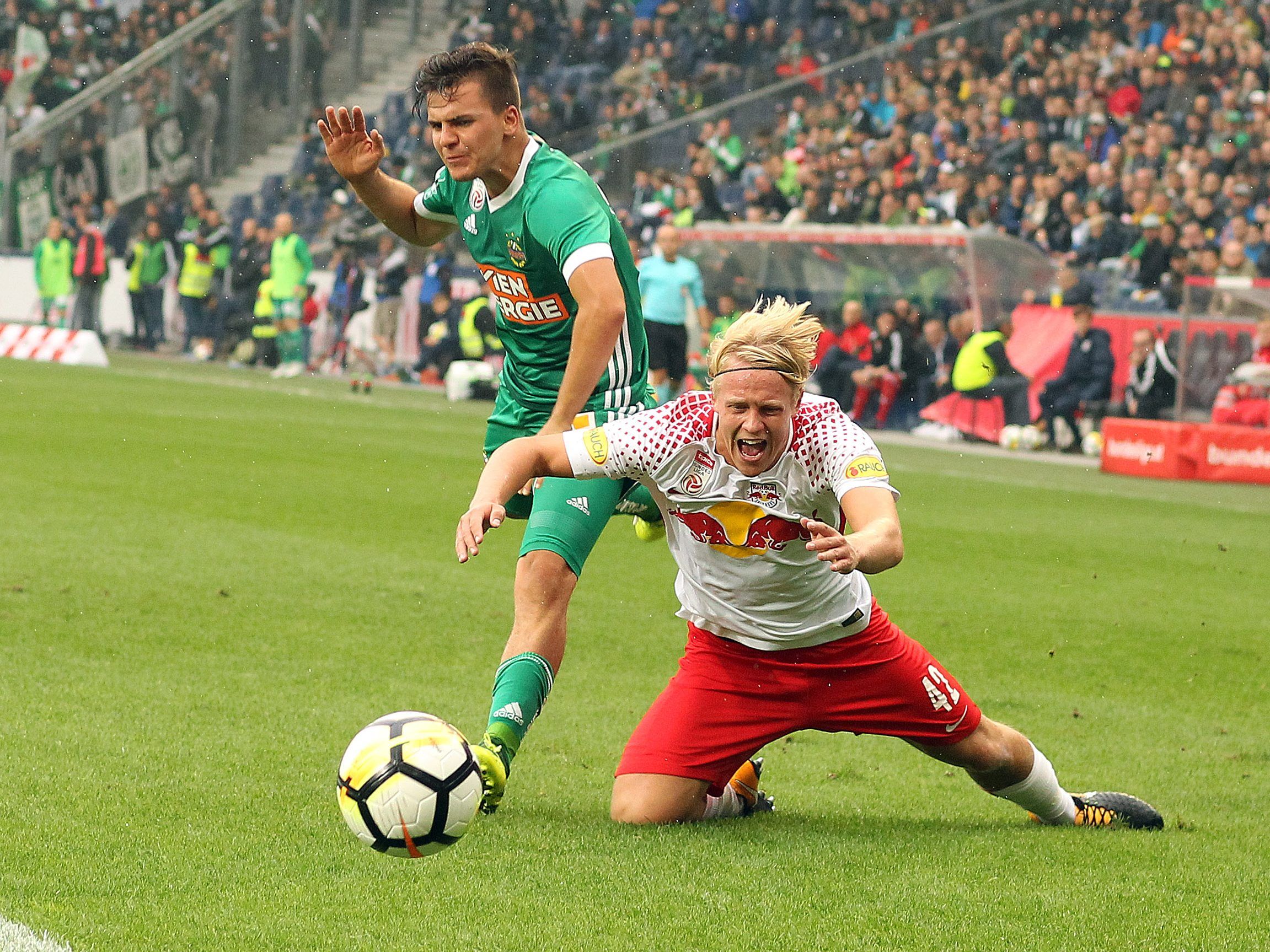 Das Match Salzburg gegen Rapid Wien endete nach einer spektakulären zweiten Hälfte mit 2:2.