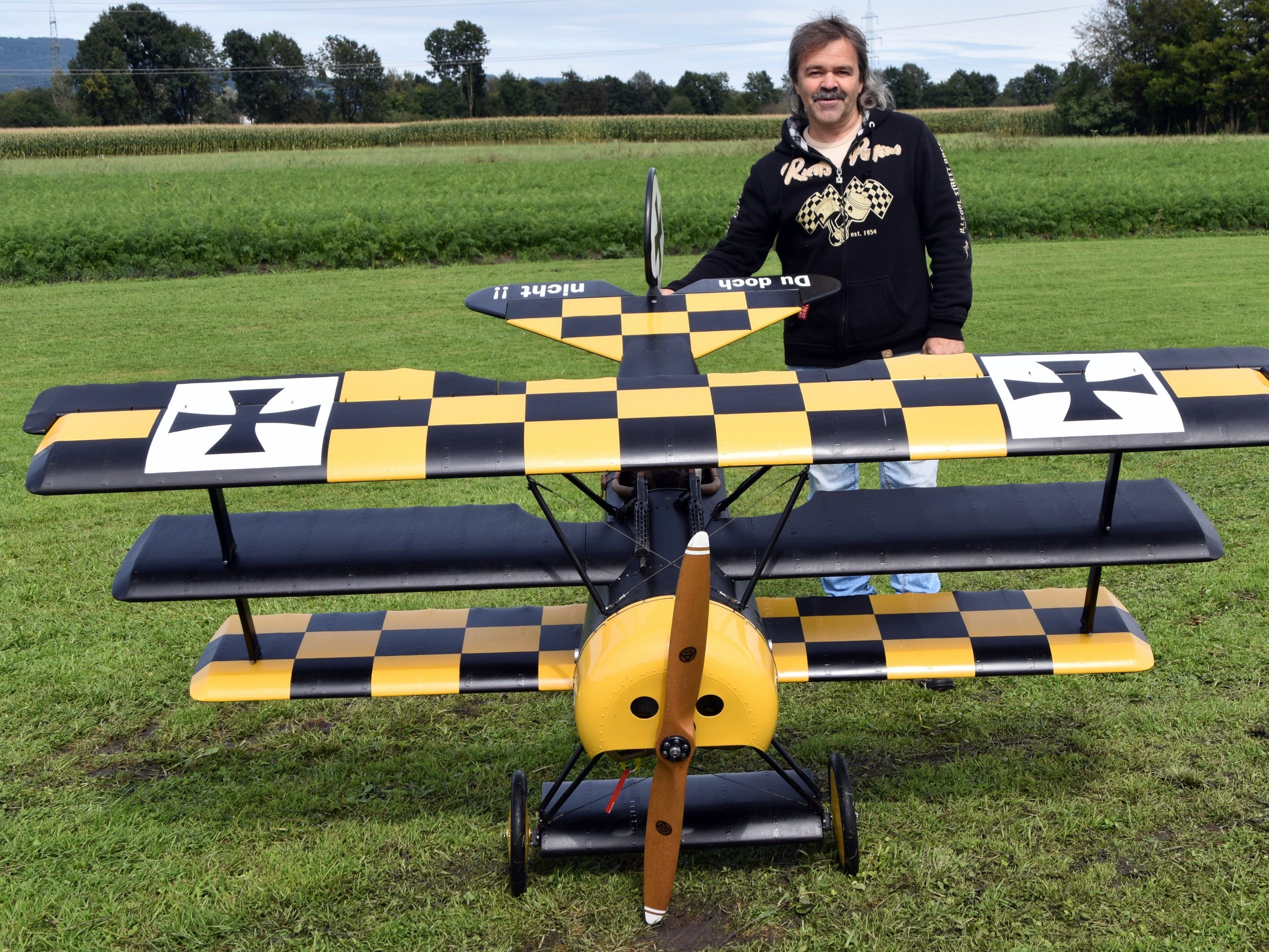 Manfred vom MSVC mit einer Die Fokker Dr.I  1917