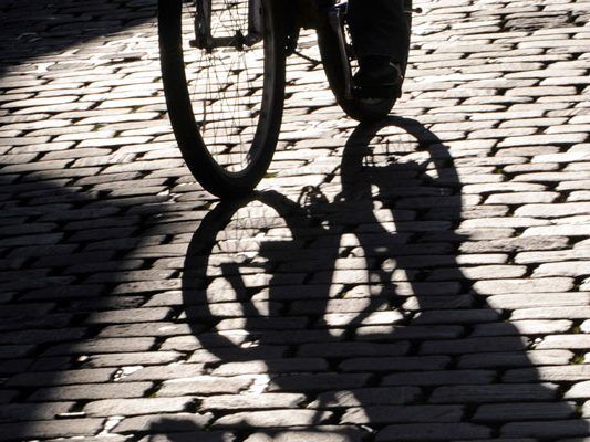 Ein Radfahrer stieß in Wien-Floridsdorf gegen eine Lkw-Türe.