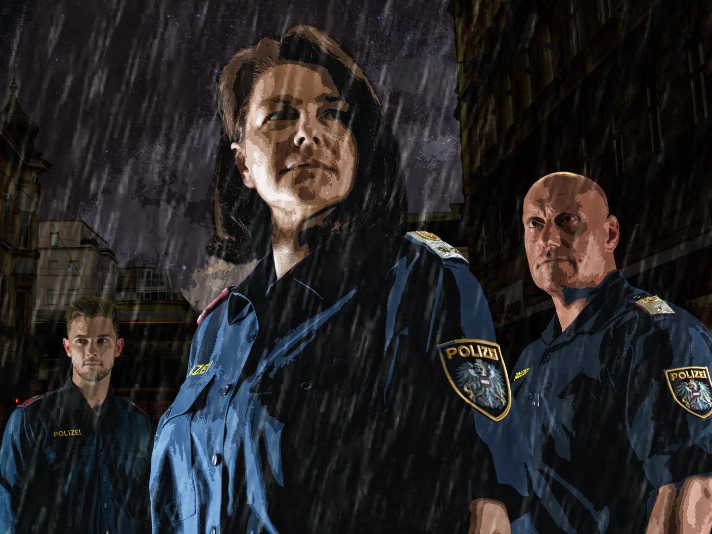 Karin und Christian, bekannt vom "Wachzimmer Ottakring", prangen am Polizeikalender-Cover Karin und Christian, bekannt vom "Wachzimmer Ottakring", prangen am Polizeikalender-Cover
