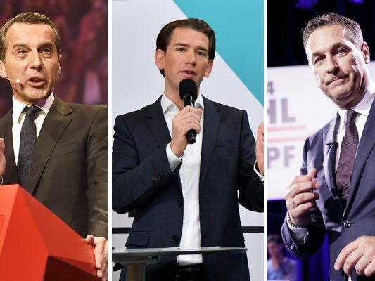 Die Chefs der drei großen Parteien treffen am Freitag in Linz aufeinander. Die Chefs der drei großen Parteien treffen am Freitag in Linz aufeinander.