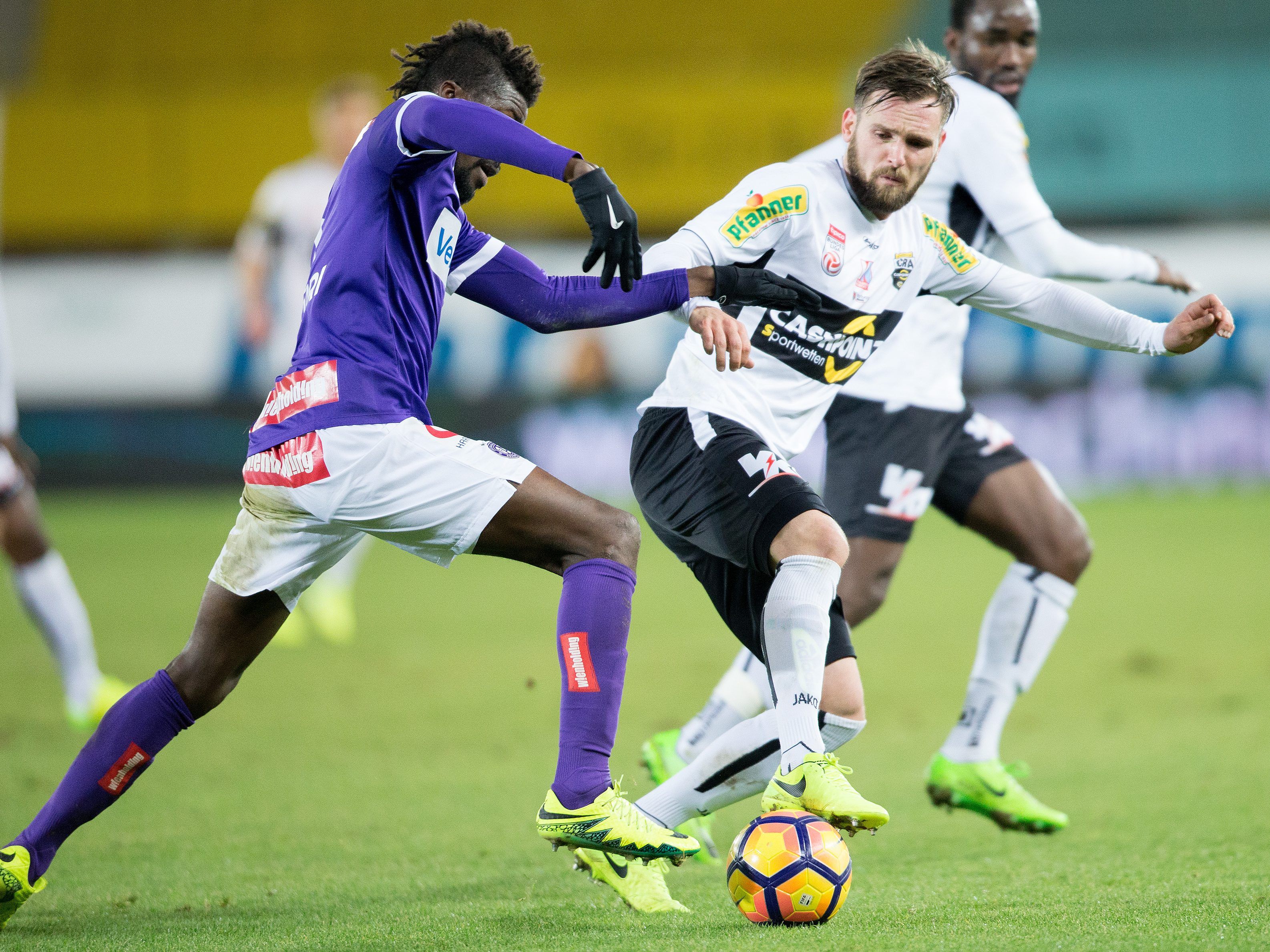 Austria Wien und der SCR Altach stehen sich Sonntagnachmittag im Happel-Stadion gegenüber. Austria Wien und der SCR Altach stehen sich Sonntagnachmittag im Happel-Stadion gegenüber.