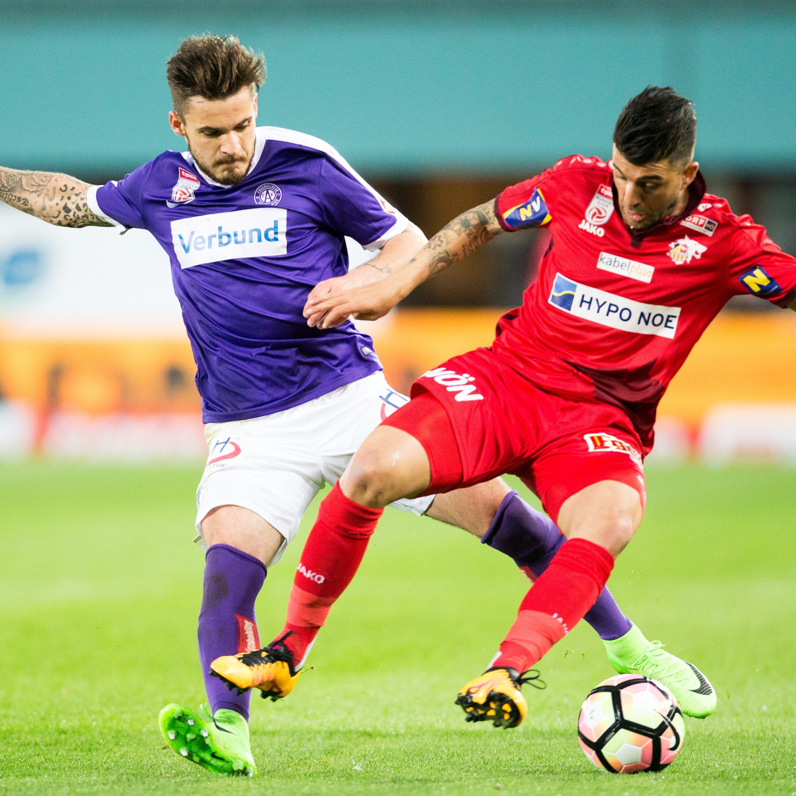 Die Wiener Austria schließt die 8. Bundesligarunde mit dem Heimspiel gegen den SKN St. Pölten ab.