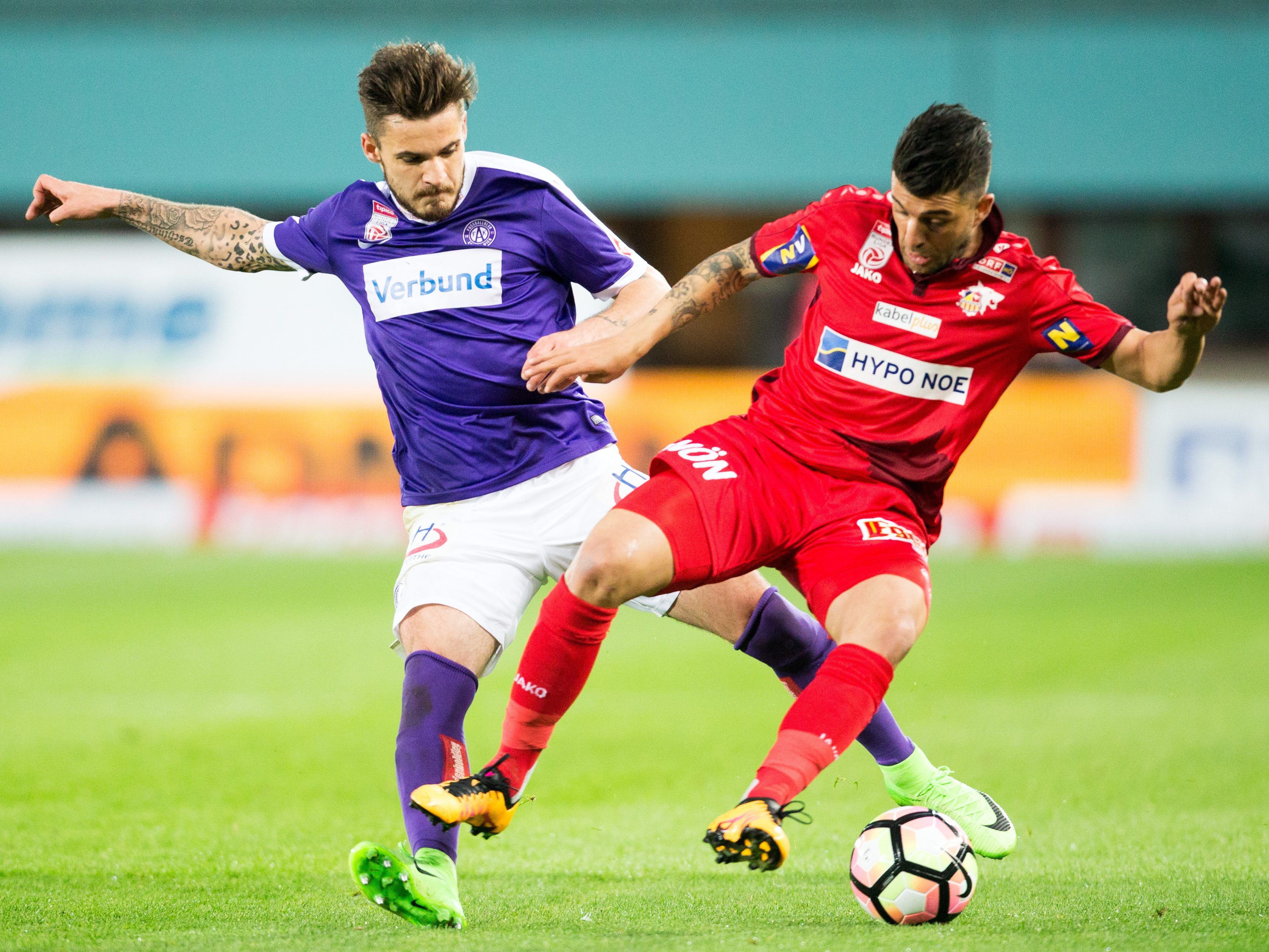 Die Wiener Austria schließt die 8. Bundesligarunde mit dem Heimspiel gegen den SKN St. Pölten ab.