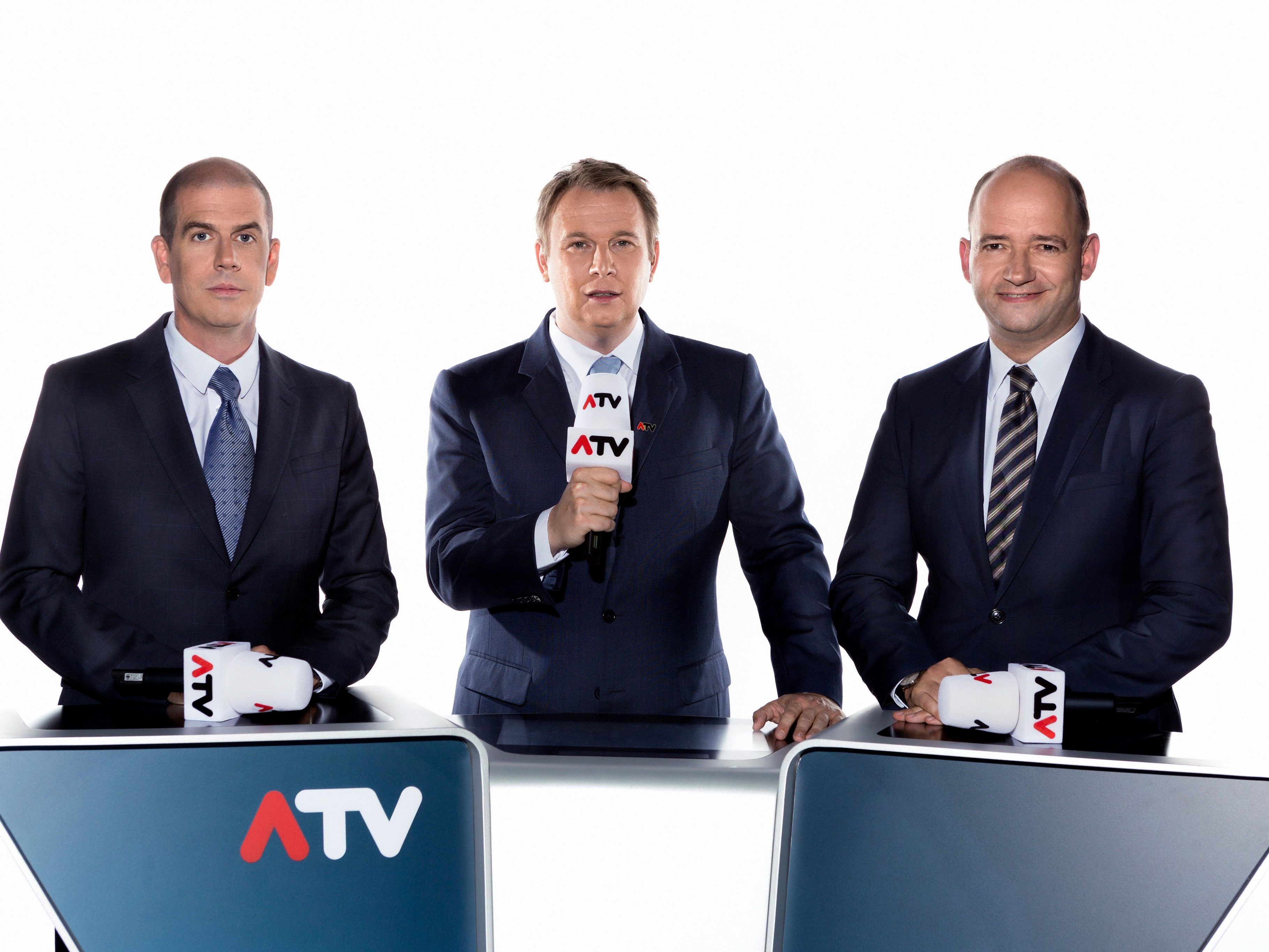 Meinungsforscher Peter Hajek, Moderator Meinrad Knapp und Politikberater Thomas Hofer