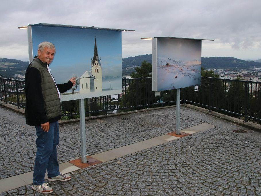 Der Rankweiler Luggi Knobel war als einziger Vorarlberger bei der Fotoausstellung in Oberösterreich dabei