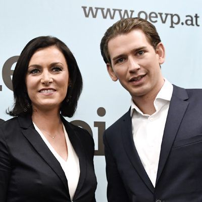 ÖVP-Generalsekretärin Elisabeth Köstiner mit Parteiobmann Sebastian Kurz.