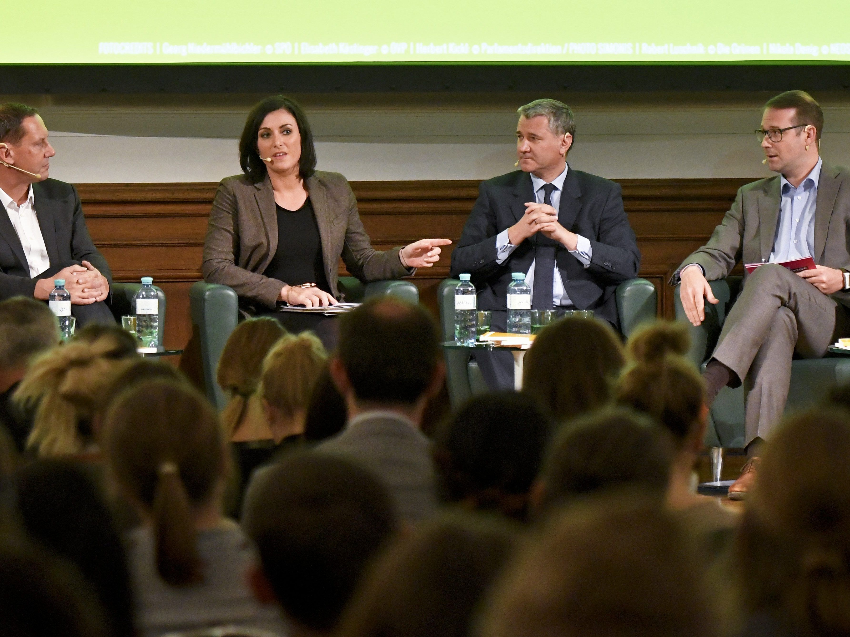 Luschnik, Köstinger, Niedermühlbichler und Donig diskutierten über die "Königsdisziplin" Wahlkampf.