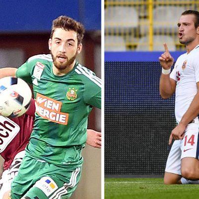 Thanos Petsos (l.) und Veton Berisha verstärken Rapid Wien