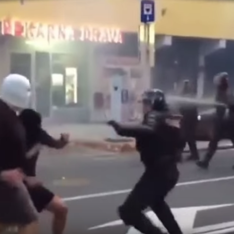 FC St. Gallen Fans prügeln sich auf den Straßen von Maribor