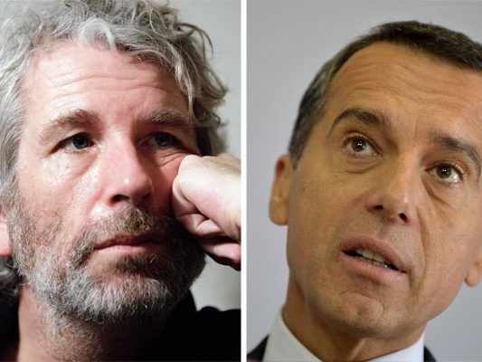 Dirk Stermann und Christian Kern traten gemeinsam auf