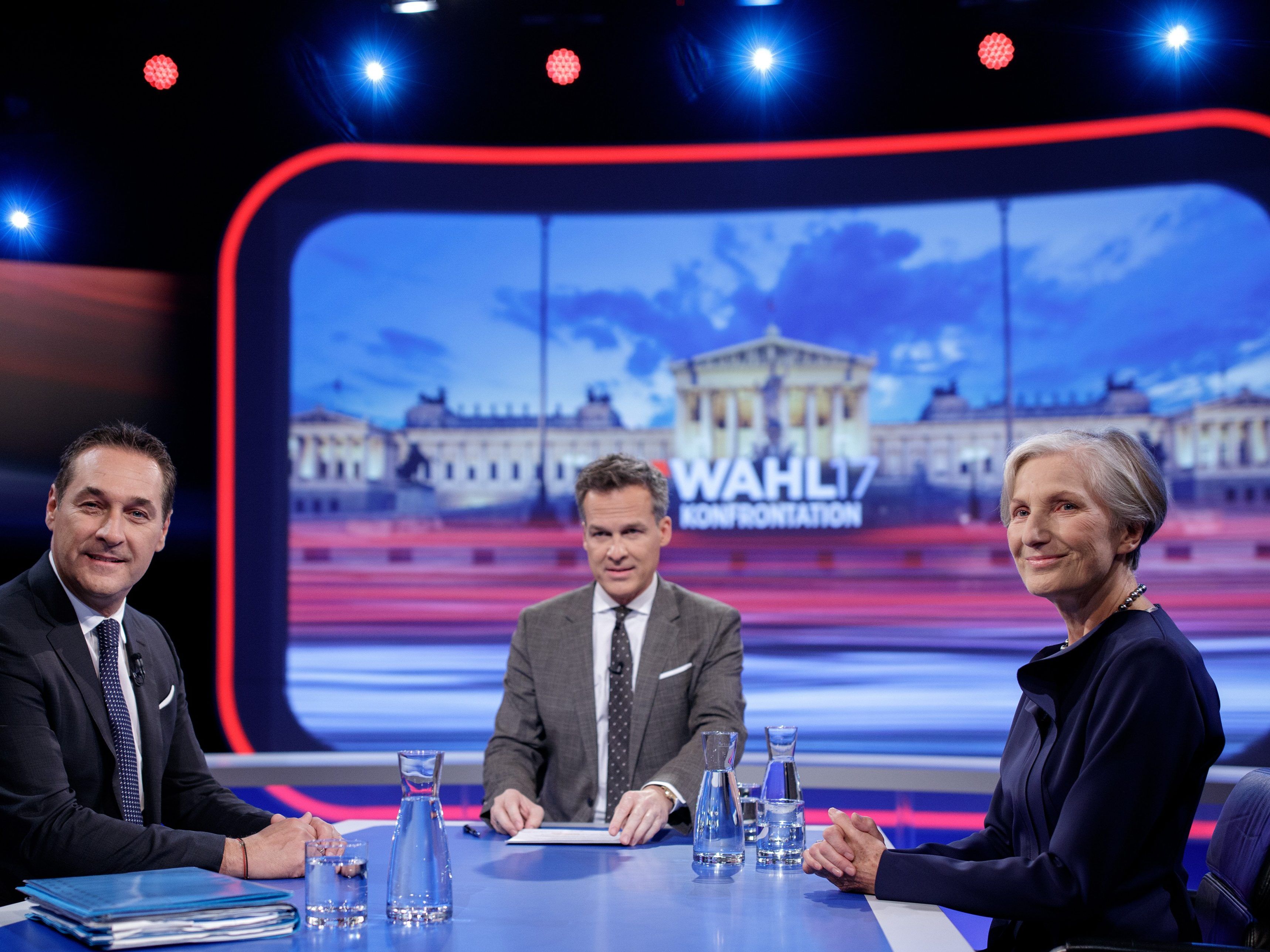 Das ORF-Duell zwischen Griss und Strache lief harmonisch ab.